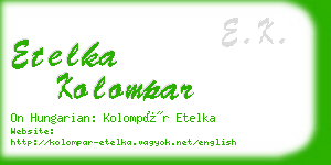 etelka kolompar business card